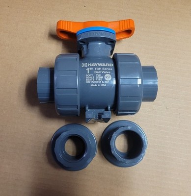 Ball Valve 1 in Tbh1100ASTE0000 , True Union, 1'', PVC/Epdm, Full Hayward