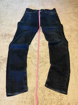 Levi's 511 Herren Jeans Blau Slim gerades Bein W32 L34 Denim Five-Pocket retro