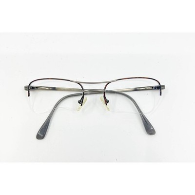 Safilo Elasta Eyeglass Frames Mens Silver  Semi Rimless 7119 LV8 52-19-140