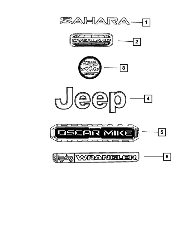 Genuine Mopar Front Fender Nameplate 68472849AA