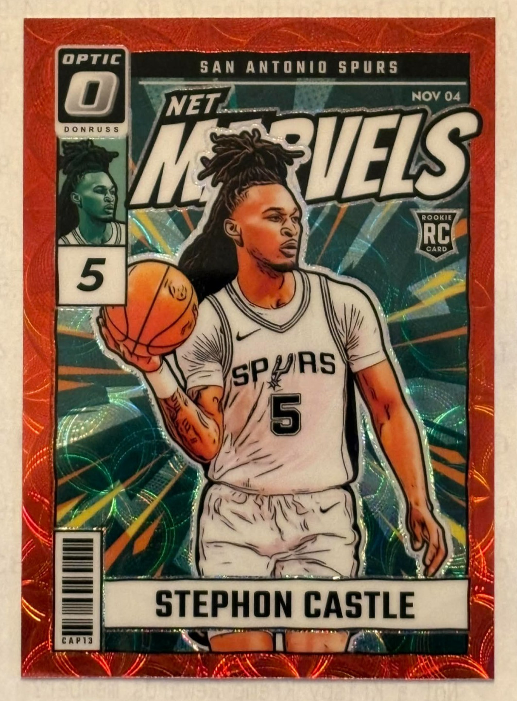 Stephon Castle 2024-25 Donruss Optic Net Marvels Red Scope International RC #12