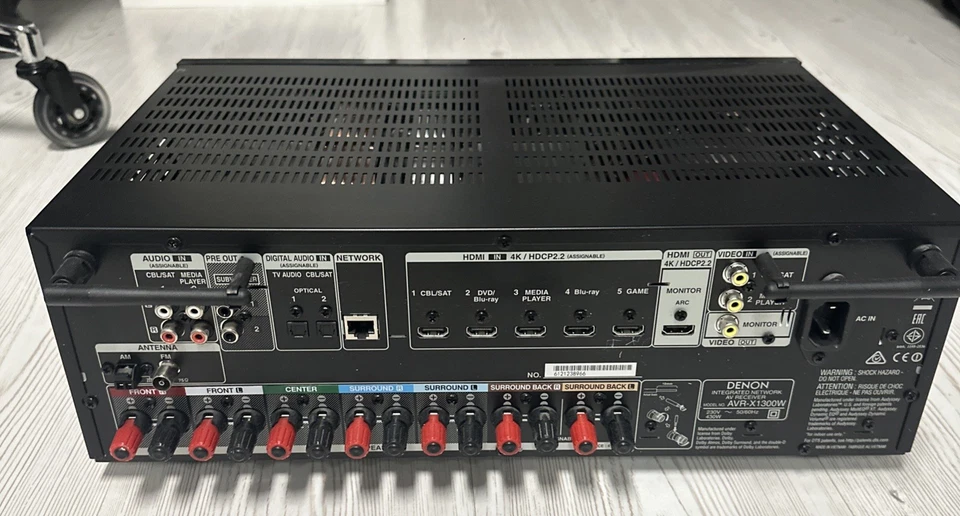 Denon AVR-X1300W Dolby Atmos Vision DTSX 7.2 AV Receiver - Bild 2 von 2