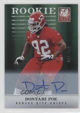 2012 Elite Turn of the Century Rookie Signatures /599 Dontari Poe #122 Auto u0h