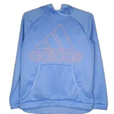 Adidas Climawarm Women's Pullover Polyester Hoodie Sweatshirt Blue Size Small