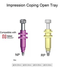 US Nobel Biocare Compatible Impression Coping Open Tray Conical Connection NP/RP