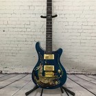 Factory custom electric guitar Blue dragon pattern gold hardware in stock
