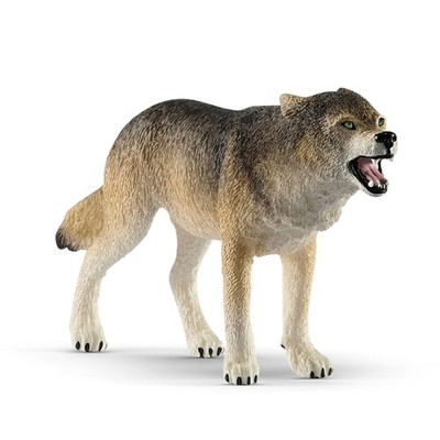 Schleich Wild Life Realistic Prowling Gray Wolf Figurine - Durable North Amer...