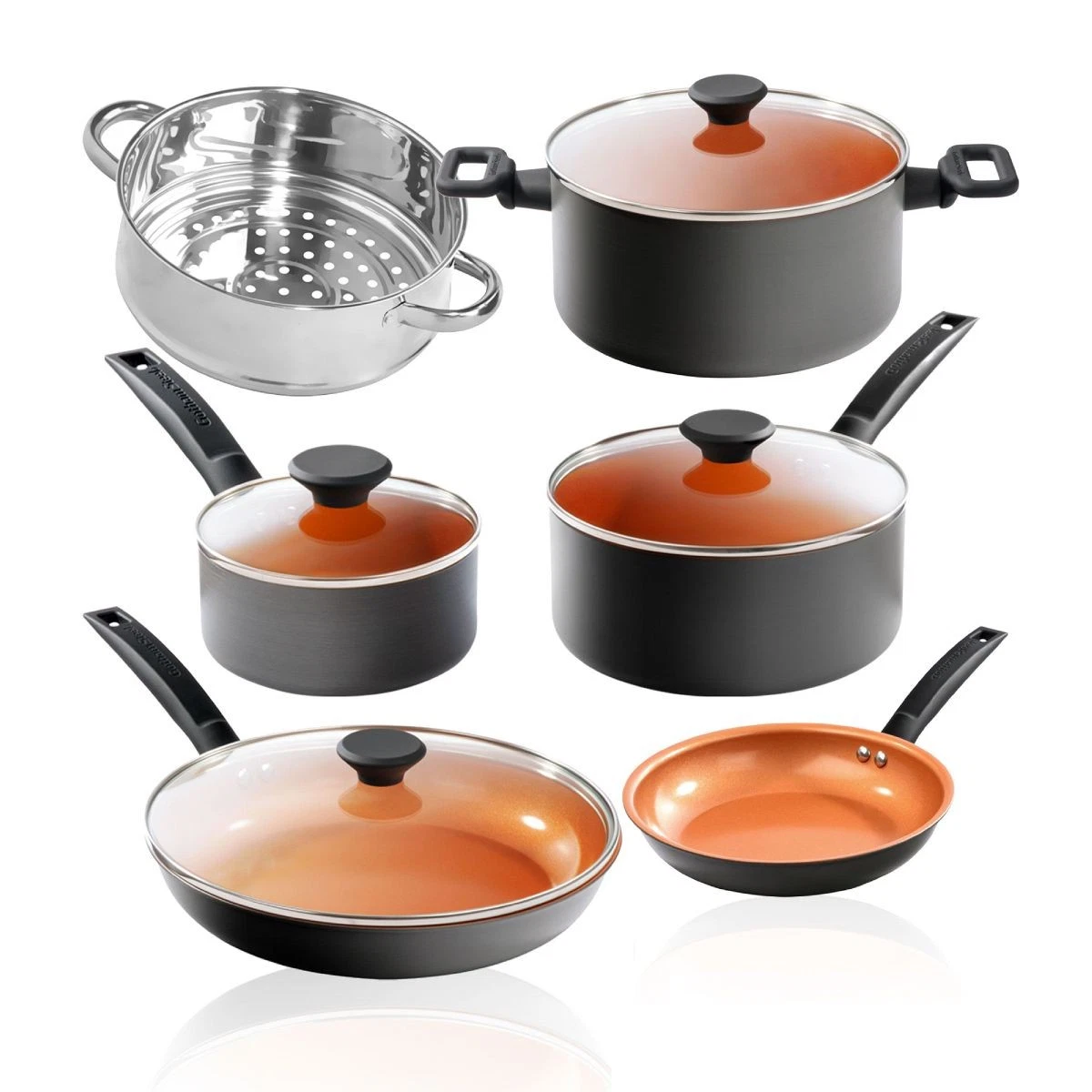Gotham Steel Pro Premier Hard Anodized Cookware Set 10 Pc Nonstick Pots/Pans Set
Opens in a new wind