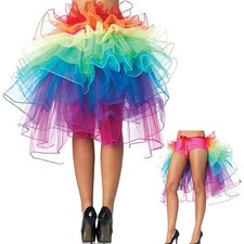 Women Layered Rainbow Tutu Skirt Dancing Ruffle Skirt Mini Skirt Petticoat - ...