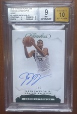 2018-19 Panini Flawless Rookie Auto Green Jaren Jackson Jr. /5 BGS 9/10