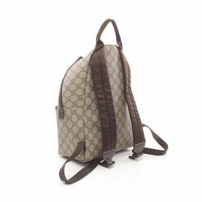 Gucci GG Supreme Backpack Leather Beige Black | eBay display picture 1