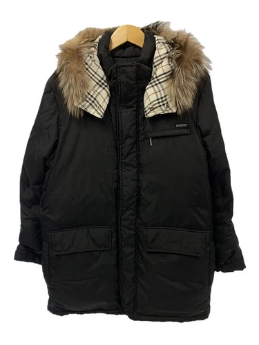 Piumino BURBERRY BLACK LABEL foderato Nova Check blu volpe M nylon