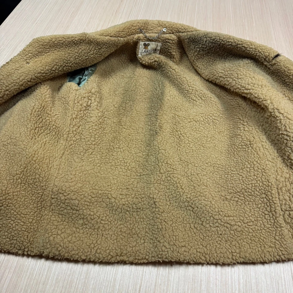 Abrigo Chaqueta Abrigo Tapiz Lakeland Años 70 60 Forrado Sherpa Alfombra Textil Talla 38 Foto 3 de 4