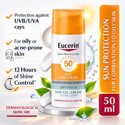 EUCERIN: Face Sunscreen, Dry Touch, Oil Control, 50 ml