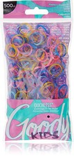 Goody Ouchless Kids Polyband Hair Ties 500 Count Assorted Elastics for All Ha...