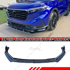 JDM V Style 3pc Gloss Black Front Bumper Lip Splitter For 2023-26 Honda CRV CR-V