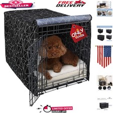 Universal Fit Dog Crate Cover 48  - Beautiful Polygonal Design for All Breeds