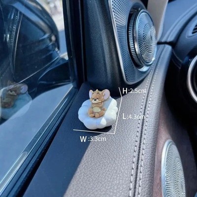 Cute Cartoon Mouse & Cat Car Dashboard Decor Figure Interior Ornament