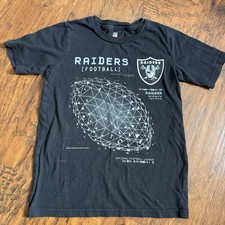 Las Vegas Raiders NFL Boys’ Team Black Tee Shirt Size 8