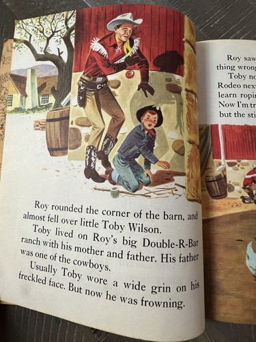 RARE 1954 Little Golden Book #195 Roy Rogers and Cowboy Toby 1st Ed "A" Print - Bild 6 von 12