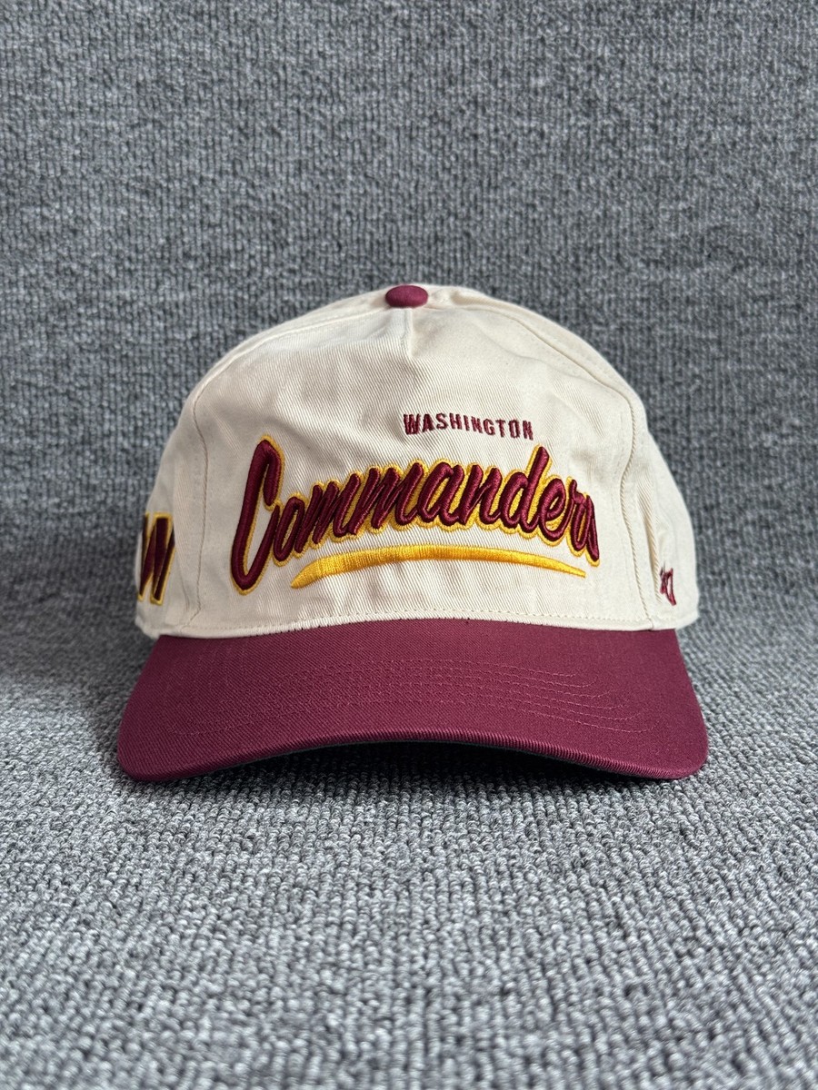 '47 Brand Washington Commanders NFL Snapback Hat Cream Burgundy Script