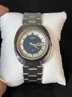 Vintage Seiko Men’s Automatic 1970s Blue White Dial Day Date 17 Jewels