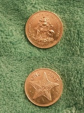 Bahamas 1 Cent,Seestern,1977,Sammler(105)