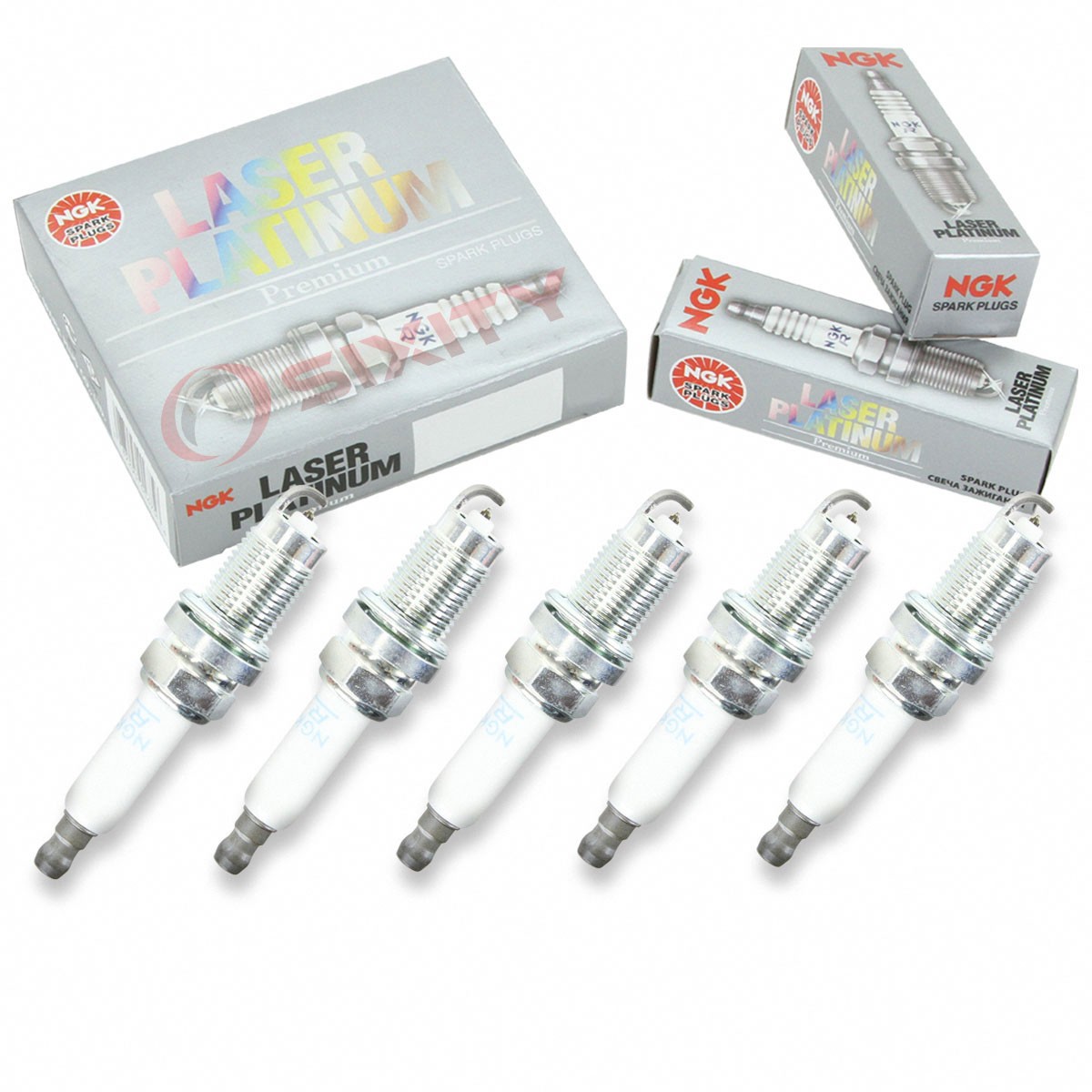 5 for VW Jetta 2.5L-L5 Golf 2.0L-L4 Spark Plugs NGK Laser Platinum PZFR5Q11