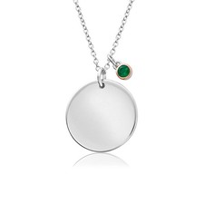 Clogau Welsh Silver & 9ct Rose Gold Celebration May Birthstone Pendant New