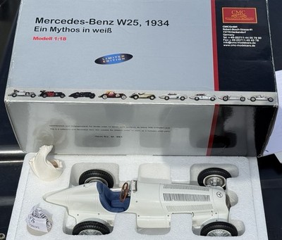 1:18 CMC 1934 Mercedes-Benz W25 White Diecast Model Car Limited