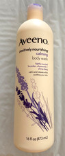 Aveeno Positively Nourishing Calming Body Wash Lavender Chamomile Ylang 16oz NEW