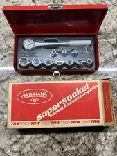 Vintage J. H. Williams Supersocket Set 3/8” Drive N.O.S. 1/4”-3/4”