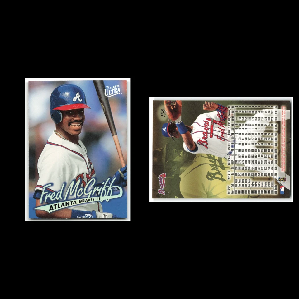Fred McGriff #158 1997 Fleer Ultra Atlanta Braves Baseball Card MLB NM - Image 3 of 3