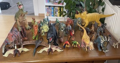 40 Dinosaurier Figuren Schleich, Mattel, Simba & weitere   großes Dino Konvolut