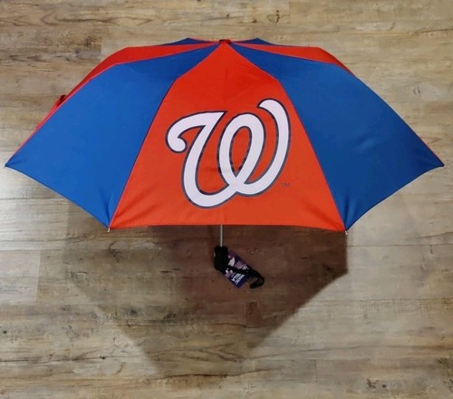 Paraguas plegable automático compacto de 42 pulgadas de los Washington Nationals - Imagen 1 de 5