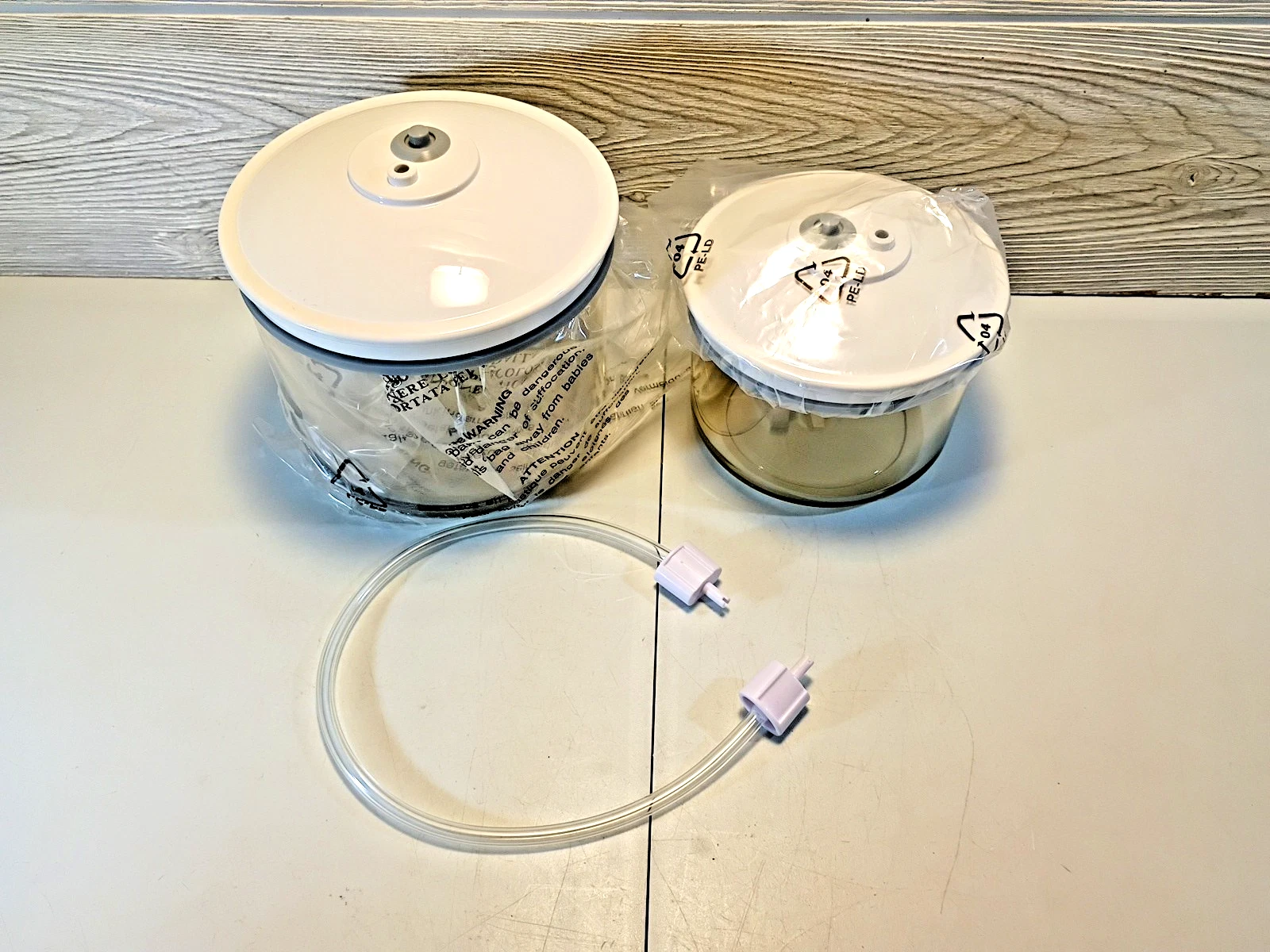 NEW Food Saver (2) Snail Vacuum Canisters Smoke KY-134 KY-123