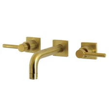 Kingston Brass KS6127DL Concord Two-Handle Wall Mount Bathroom Faucet, Brushe...