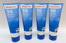 4 x Travel size Walgreens Sport Sunscreen Lotion SPF 50