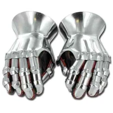 Medieval 16 Ga. Hourglass Gauntlets Set - Combat Grade Steel Gloves Replica
