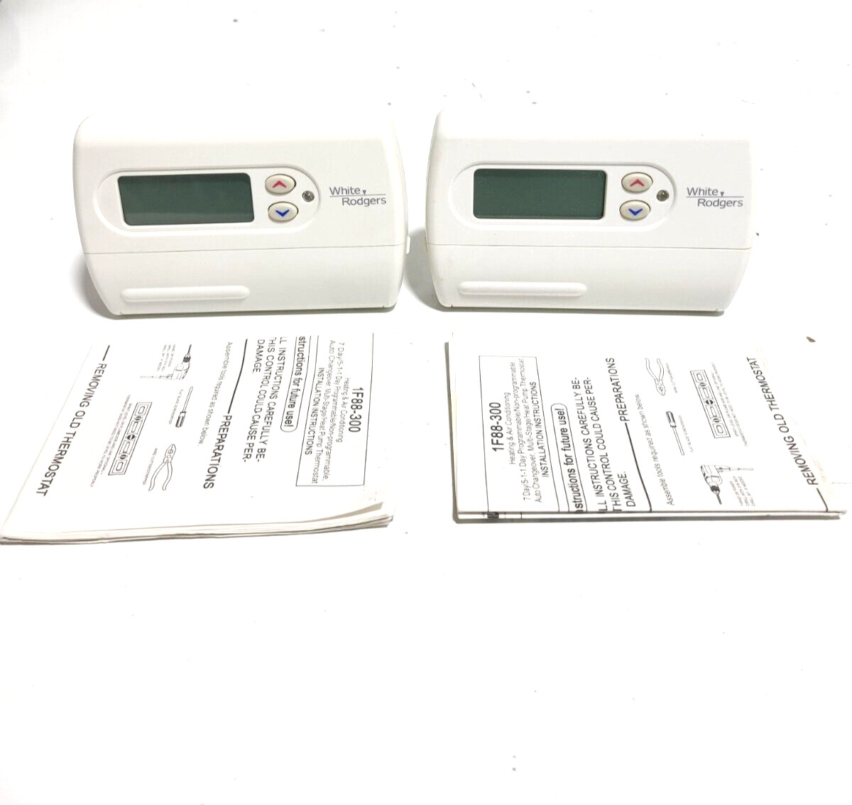 LOT OF 2 1F86-344 White Rodgers Wall Thermostat Heat Cool Non Programmable  786710520266 | eBay