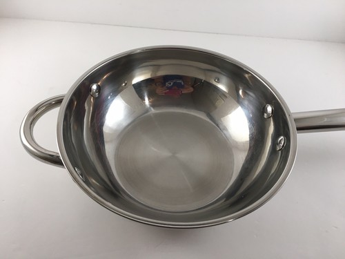 Wolfgang Puck Cafe Collection 18/10 Stainless Steel 10” Stir Fry Pan Wok Skillet - Picture 2 of 7