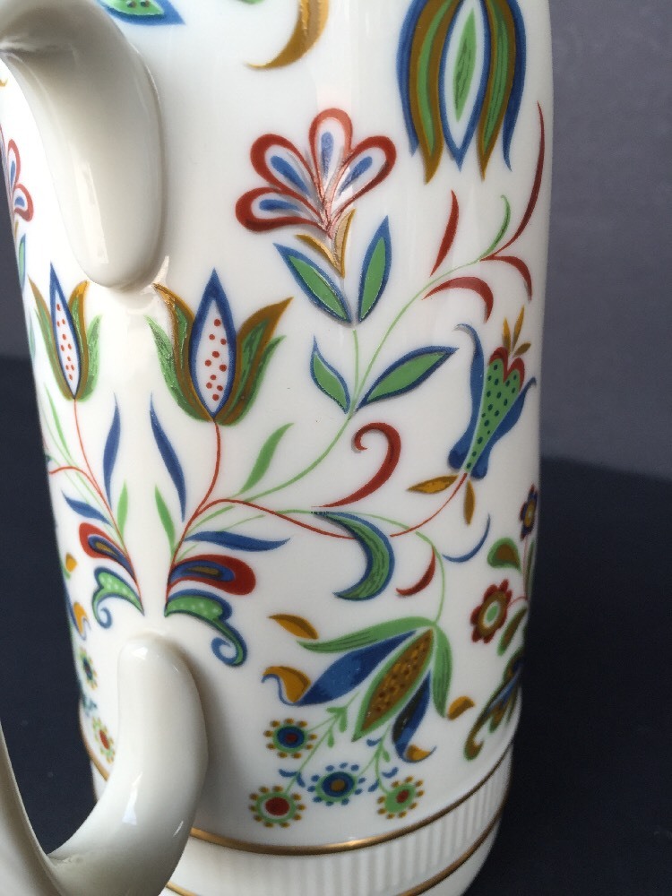 Vintage Lenox Candle Holder Nantucket Handle Gold Trim USA EUC eBay