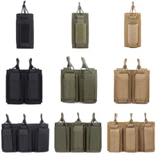 Tactical Molle Magazine Pouch Holder Single Double Triple Rifle Pistol Mag Bag