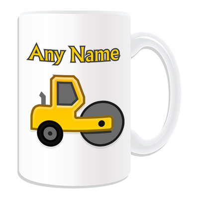 Personalisiertes Geschenk Straßenroller Becher Spardose Bauarbeiter Tasse Tee Kaffee
