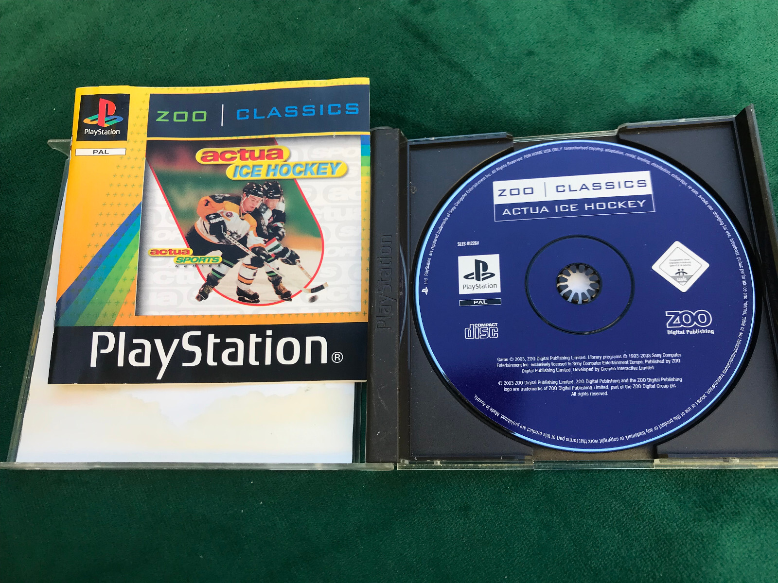 ACTUA ICE HOCKEY SPORTS PS1 COMPLET PAL  AVEC MANUEL FR SONY PLAYSTATION  1