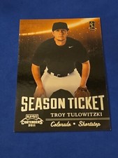 2011 Troy Tulowitzki Panini Playoff Contenders Season Ticket #30