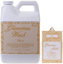 Tyler Candle Glamorous Wash Diva Laundry Detergent 64oz w/Diva Sachets Bundle