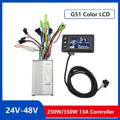 E-Bike 24V 36V 48V Smart LCD Display Kit 250W/350W Motor Brushless Controller