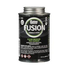 Oatey 32192 Fusion PVC Cement 10 oz Clear Medium Bodied Self Priming
