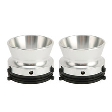 Aluminium NAB Hub Adapter Pair Lockable Studio Reel to Reel Silver Set